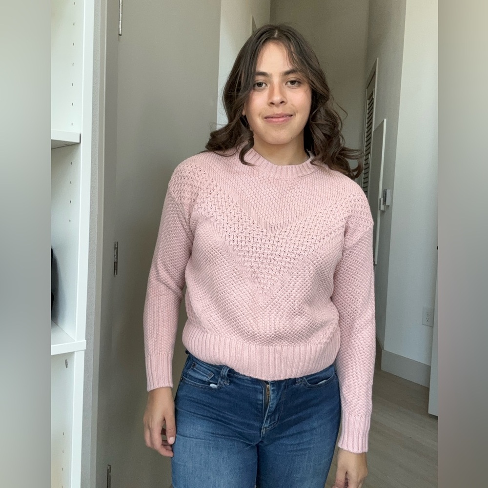 H&M Pink knit sweater top - XS